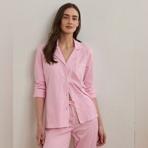 Ralph Lauren Cotton Sleep Set Pink & White Stripe Small